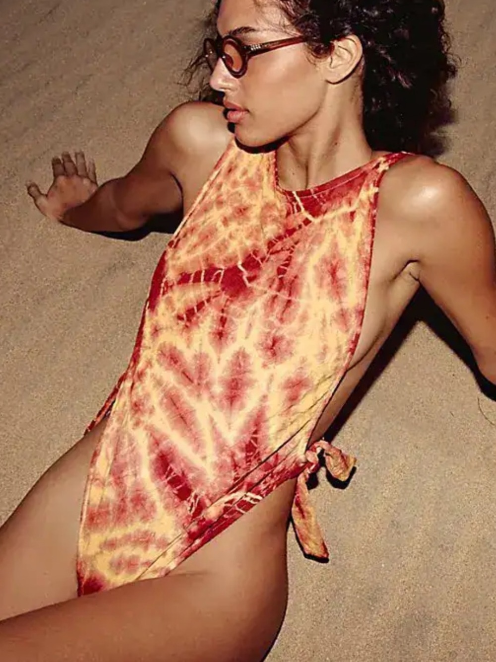 free-est Pamela Tie-Dye One-Piece Swimsuit Sz M